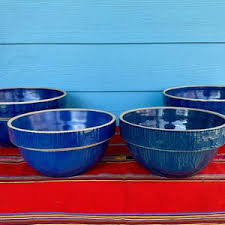 Cornflower Blue Stoneware Bowl - Etsy UK