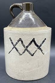 Rustic Stoneware Liquor Jug From England