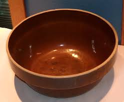 Antique Macomb Stoneware Large 12" Across by 5.5" Deep Brown ...