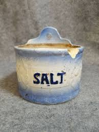 Salt Glazed Stoneware Salt Crock, 6" tall, 6" wide. | eBay