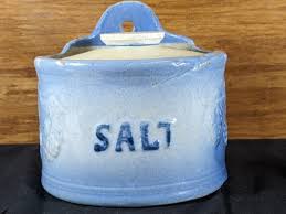 blue and white antique stoneware salt crock | eBay