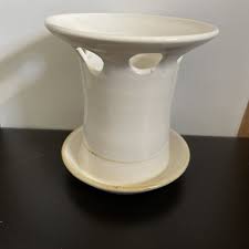 Art Pottery Crock Toothbrush Holder Larson's Stoneware Label Handcrafted USA | eBay