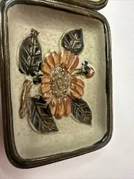 1970s Vintage Flower Pottery Catchall Dish lot of 2 dishes 3 ...