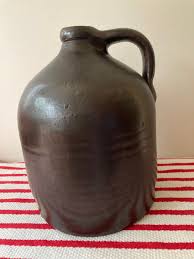 Antique Salt Glazed Beautiful Shiny Dark Brown 1 Gal Whiskey ...