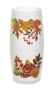 Ganz H3 Thanksgiving Décor 10"Hx4.25"dia Crackle Glass ...