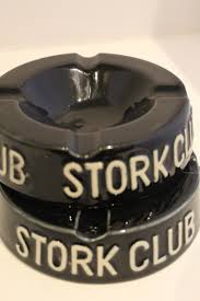 Lot - Two Vintage Stork Club Ceramic Ashtrays