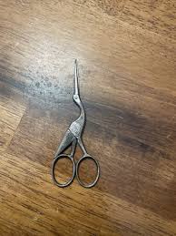 Vintage 4" Embroidery Sewing Scissors Stork Bird Crane Rochester Cutlery Germany | eBay