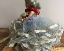 Rare 1940s Storybook Doll: Blue Hair, Hawaiian Lei, 6 ...