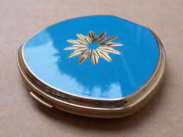 Vintage Stratton powder compact later 20th century blue ...