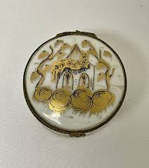 Antique Limoges Trinket Box signed Gold Painted | eBay