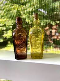 2 Vintage Purple Yellow Straubhullers Elixir Tree of Life Health Vitality Bottle | eBay