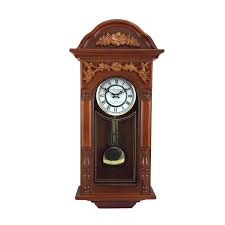 Bedford Collection Redwood Finish 25" Wall Clock with ...