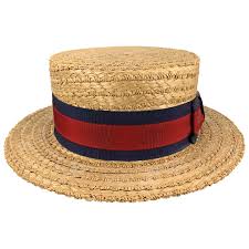 HERBERT JOHNSON Size 7 1/8 Straw Woven Red and Navy Grosgrain Boater Hat at 1stDibs | herbert johnson hats, herbert johnson bowler hat, red boater hat