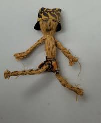 Vintage Folk Art Doll handmade straw | eBay