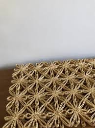 SET LARGE Natural Straw Mat | Vintage Neutral Floral Straw Placemat or Trivet | Vintage Trivet | Retro Wicker Trivets | 60s70s Home Decor - Etsy Australia