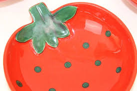 3 Strawberry Bowls | Waechtersbacher | Vintage - Etsy