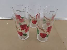 5 RARE VINTAGE BLUE RIDGE SOUTHERN POTTERIES RED AUTUMN ...