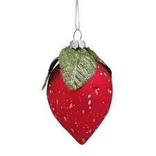 St. Nicholas Square® Glass Strawberry Christmas Ornament