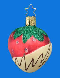 LT CHOCOLATE STRAWBERRY GERMAN BLOWN GLASS CHRISTMAS TREE ORNAMENT TRADITIONAL | eBay Australia