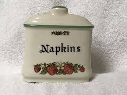 Vintage Made in Japan Ceramic Napkin Holder w/ Strawberries Design | eBay Australia