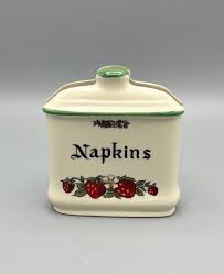 Vintage Ceramic Napkin Holder With Strawberry Design - Etsy Australia