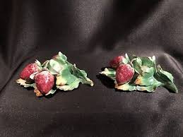 Vintage Italian Porcelain Candle Holders Hand Painted - Set Of 2 | eBay