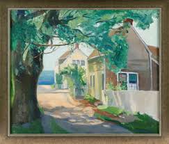 Virginia Thurman Cole (massachusetts/louisiana/ohio, 20th Century), Side Street, Provincetown,
