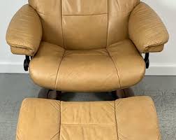 Ekornes Stressless Medium MAYFAIR Taupe Leather Swivel Recliner Chair & Ottoman Made in Norway - Etsy