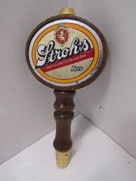OLD STROH'S STROHS BEER WOOD TAP KNOB HANDLE BAR MANCAVE ...