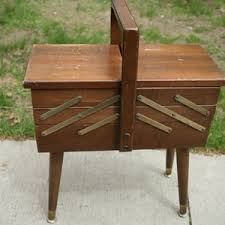 SALE - Sewing Box, Vintage Wood Sewing Box on Legs, Wooden Accordion Sewing Box, Old Sewing, Sewing Box, Spring Decor, Gift - Etsy Ireland