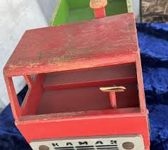 Vintage collectible Toy car Truck Kamaz wood USSR (657) | eBay