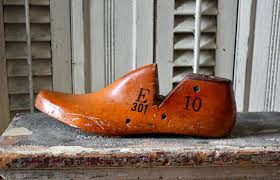 Antique Wooden Shoe Form: Industrial Numbered Decor, Warm ...