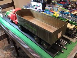 Tonka Pressed Steel 1950's 14 wheels Red Grain Tractor Trailer 2 Ft long. | eBay