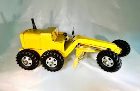 Vintage Structo 11 Road Grader Yellow Pressed Steel Push ...