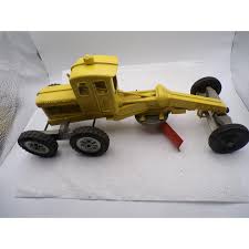 Vintage Hubley Toy Grader Road Construction Vehicle Yellow ...