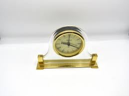 Vintage Glass Clock Mantle / Ingersoll Quartz Working Clock ...