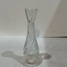 7” Vintage crystal flute vase. | eBay
