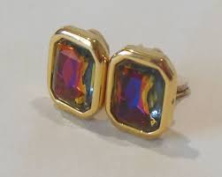 KJL Kenneth Jay Lane Gold-tone Watermelon Crystal Clip On ...