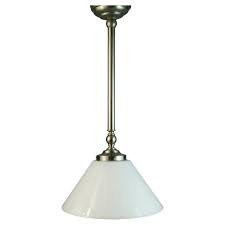 Danish White Glass and Brushed Nickel Pendant Light ( 2 available) For Sale at 1stDibs