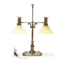 Ethan Allen, Two Light Brass Student Lamp (Lot 530 - August Gallery AuctionAug 4, 2018, 9:00am)