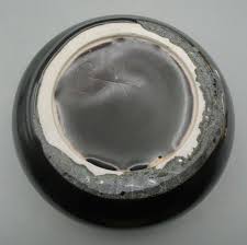 Art Pottery Signed Brown Glazed Reticulated Bowl Candle ...