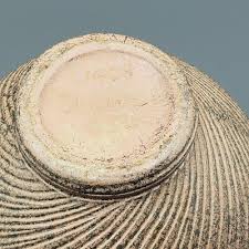 Vintage Shawnee Pottery Vase Metallic Silver Swirl on Pink Ruffled Edge 1409 | eBay