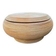 Vintage Gabriella Crespi Style Pencil Reed Bamboo Cocktail Table | Chairish