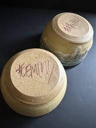 Studio Art Pottery Hand Thrown Bowls Stoneware Signed Flemming Pair Drip 3x5 | eBay