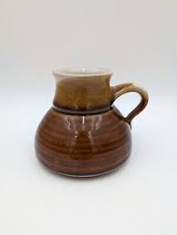 Ceramic Pottery No Spill Wide Rubber Pad Bottom Car Mug Brown | eBay