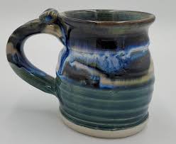 Liscom Hill Pottery - Black and Blue With Teal Mug – Many ...