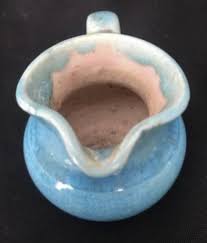 1930's Miniature Pottery Pitcher 2” Pisgah Forest Potters Blue And Pink Art | eBay