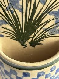 11” Signed Studio Art Pottery Wall Pocket Planter Flower Pot Omega Mudworks | eBay