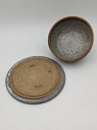 Round Stoneware 2 Piece Covered Butter Dish | eBay