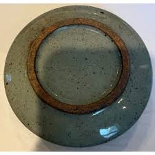 Vintage Ceramic Pottery 4.5" Diameter Ash Tray Blue Floral | eBay